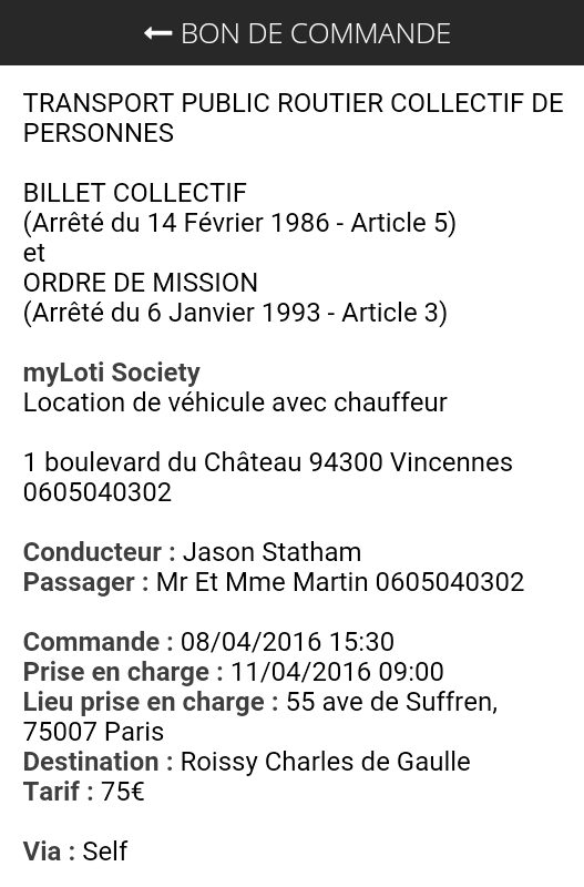 Exemple de billet collectif loti